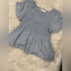 Baby blue floral top